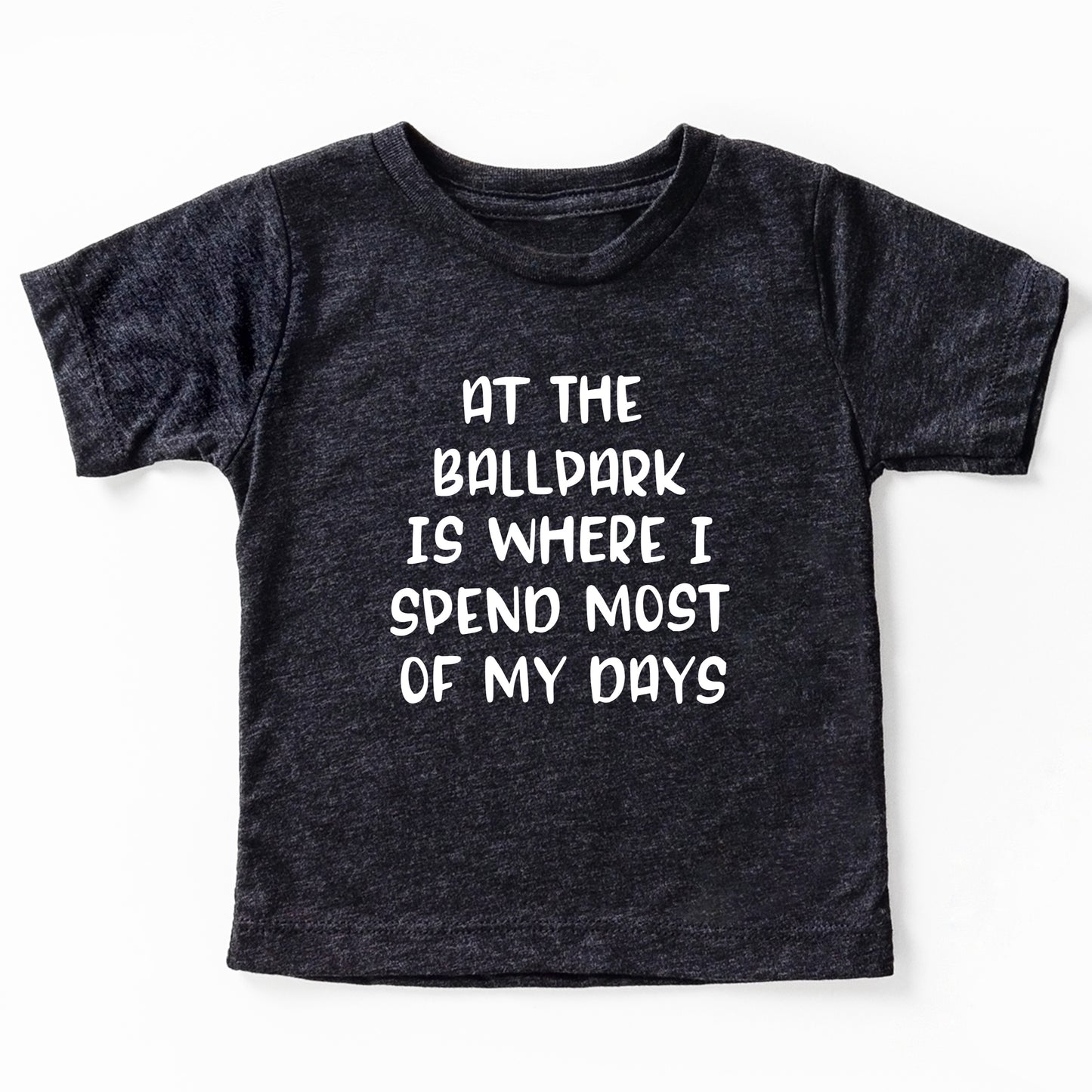At the Ballpark is Where I spend Most of my Days Youth T-Shirt