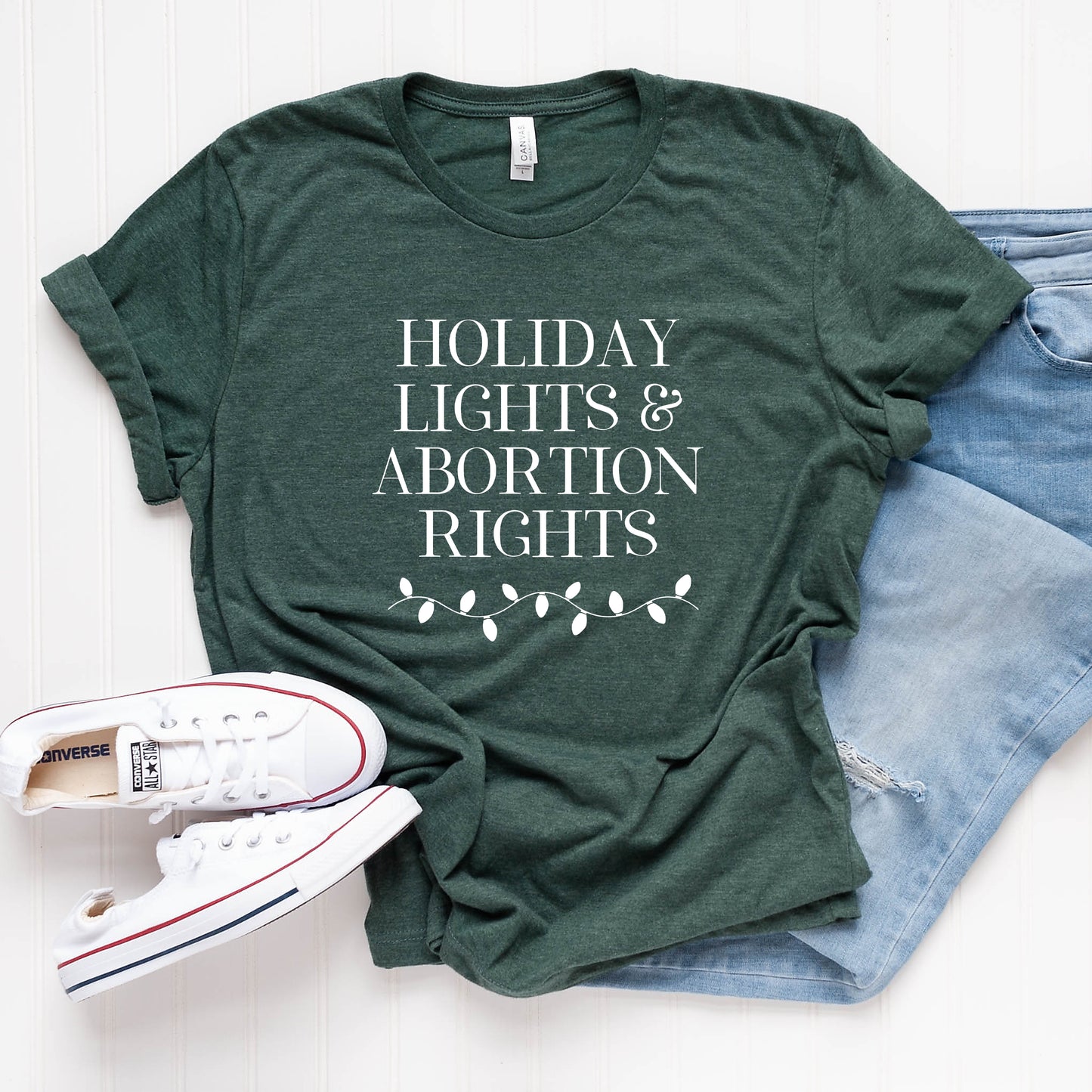 Holiday Lights and Abortion Rights T-Shirt