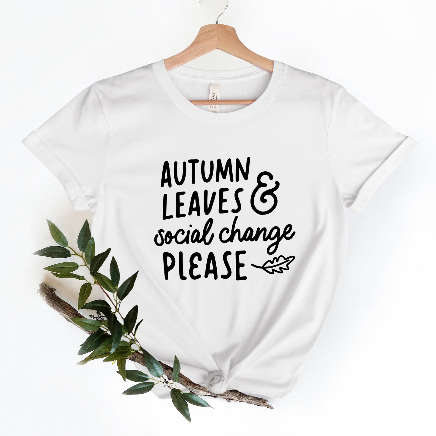 Autumn Leaves and Social Change T-Shirt