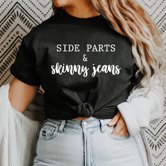 Side Parts and Skinny Jeans T-Shirt