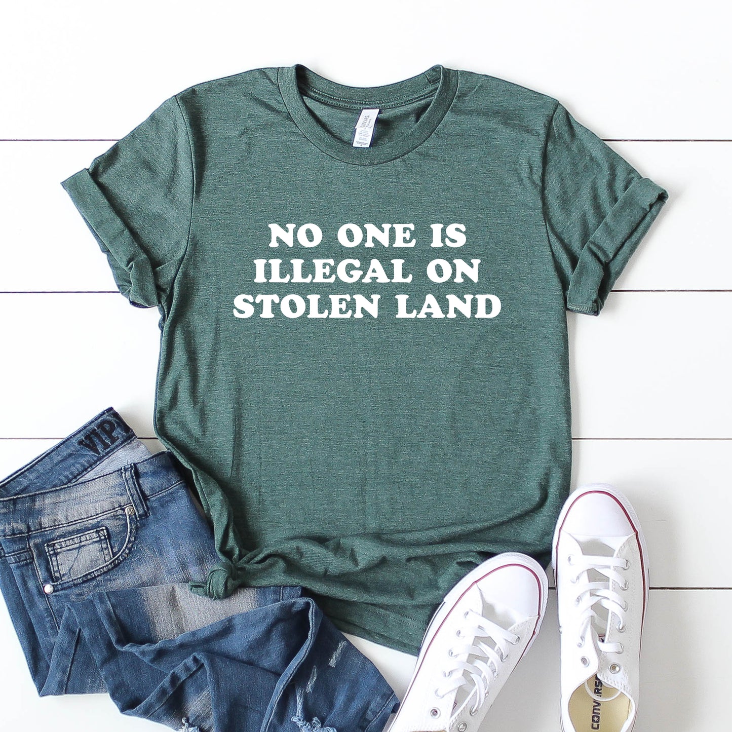 No One is Illegal on Stolen Land T-Shirt