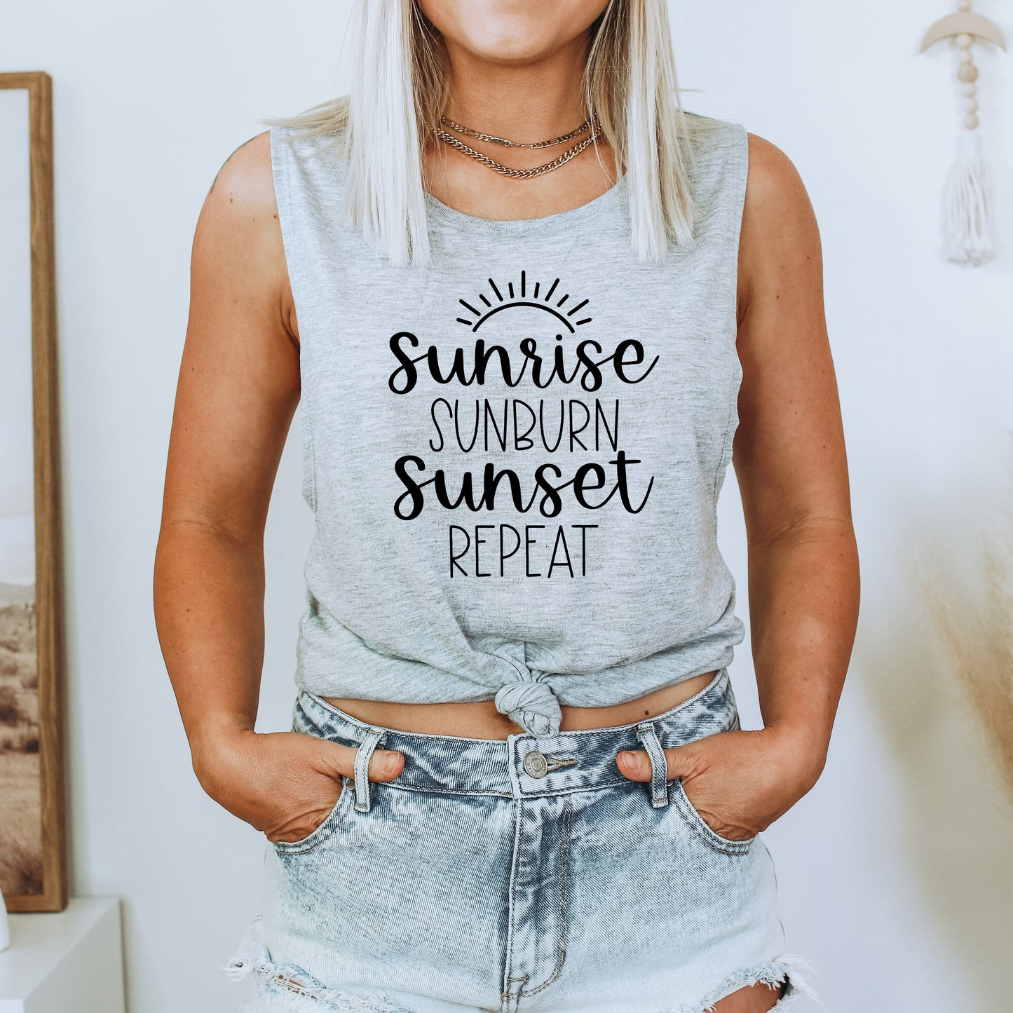 Sunrise Sunburn Sunset Repeat Tank Top