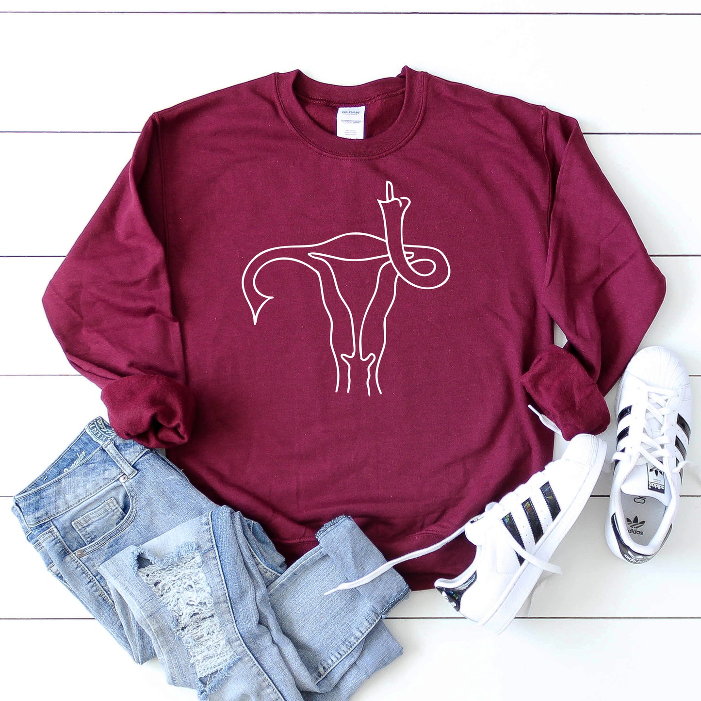 Uterus Flip Off Sweatshirt
