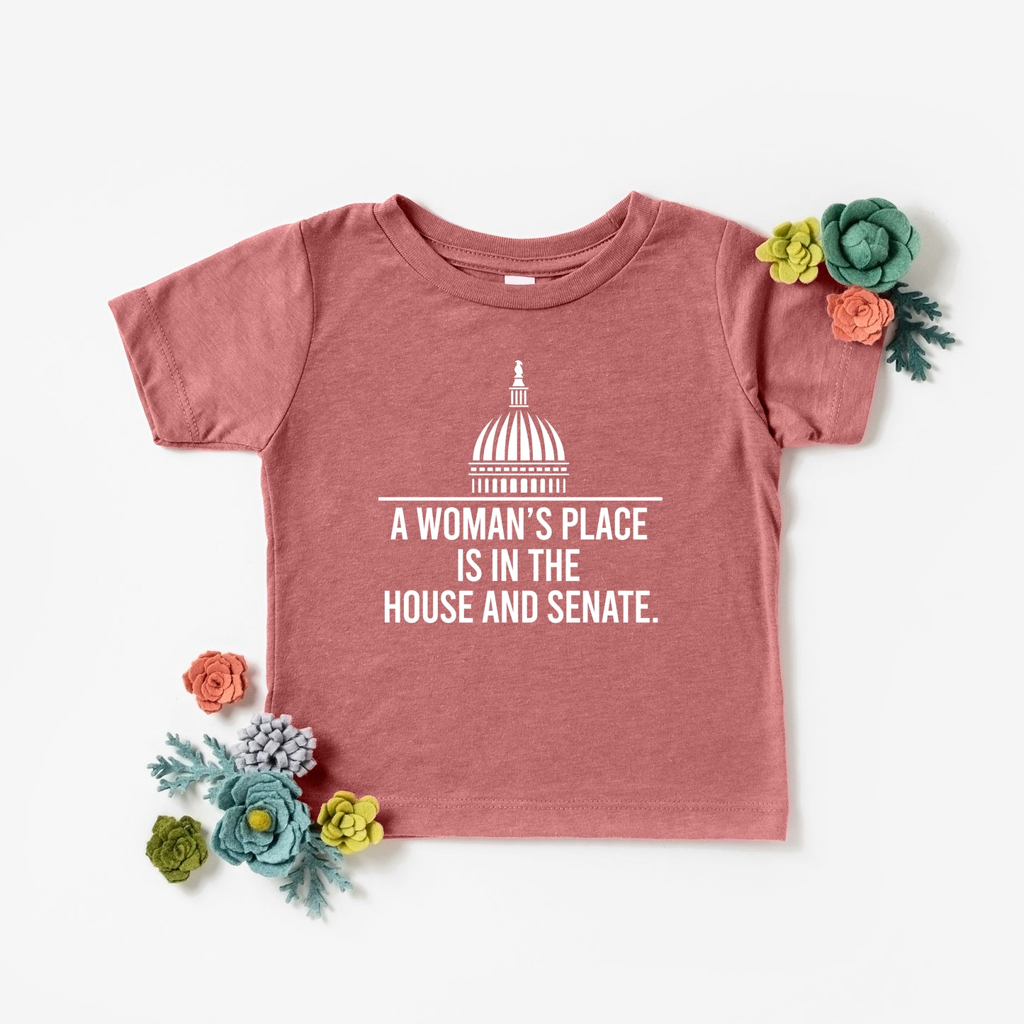 A Woman's Place is in the House and Senate Youth T-Shirt