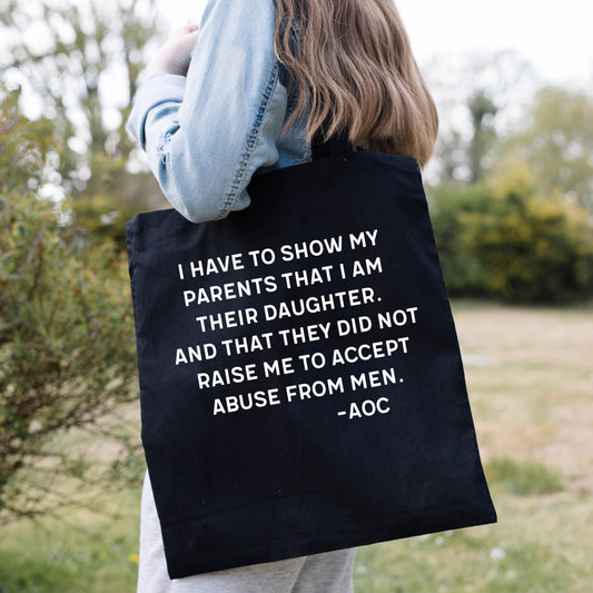 AOC Abuse From Men Tote Bag