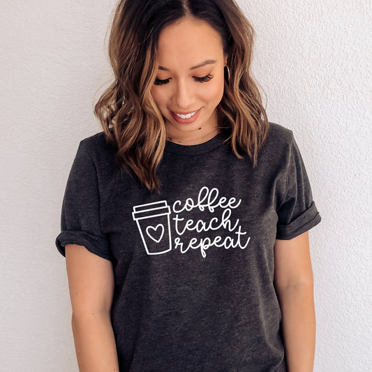 Coffee Teach Repeat T-Shirt