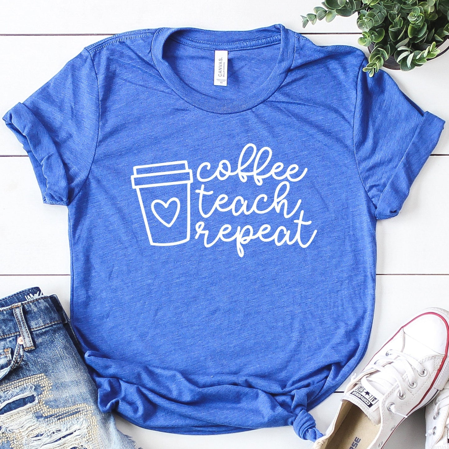 Coffee Teach Repeat T-Shirt