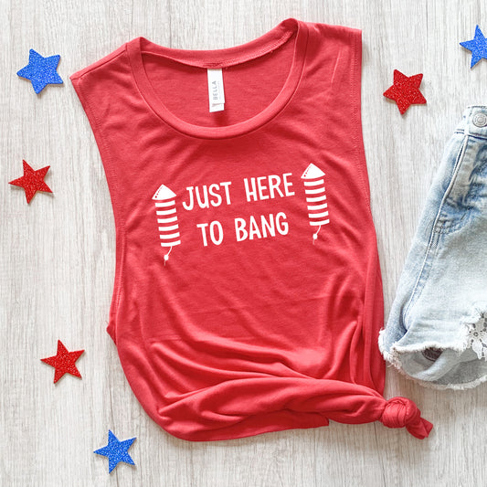 Just Here to Bang Tank Top