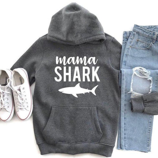 Mama Shark Hooded Sweatshirt