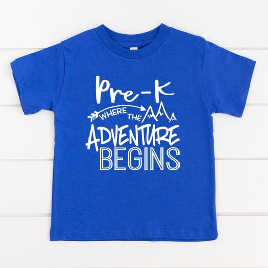 Pre-K Where the Adventure Begins Youth T-Shirt