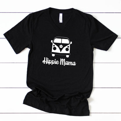 Hippie Mama V-Neck T-Shirt