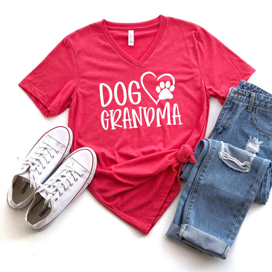 Dog Grandma V-Neck T-Shirt