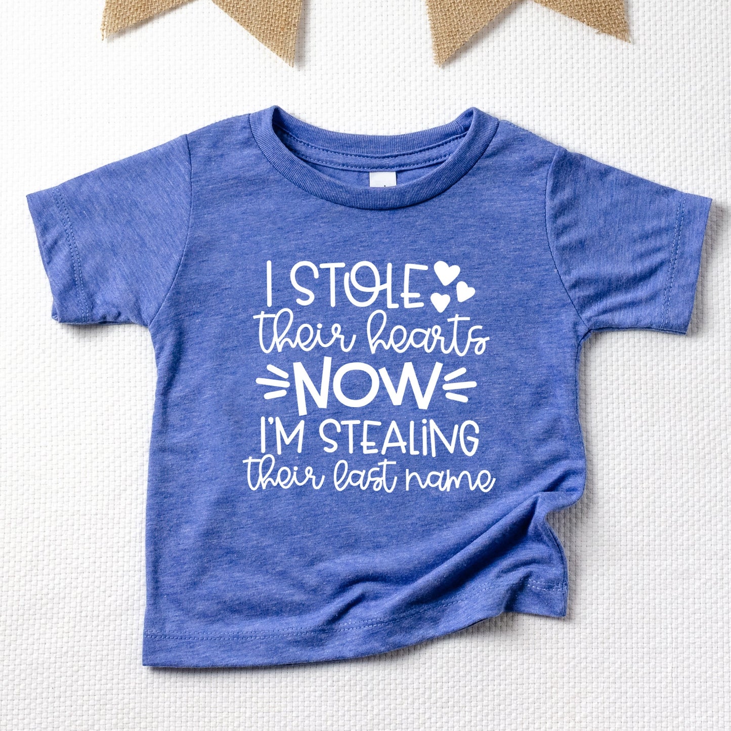 I Stole Their Hearts Now I'm Stealing Their Last Name Youth T-Shirt