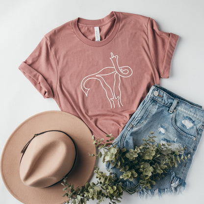 Uterus Flip Off T-Shirt