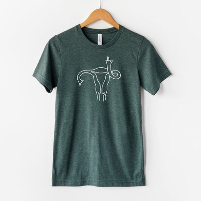 Uterus Flip Off T-Shirt