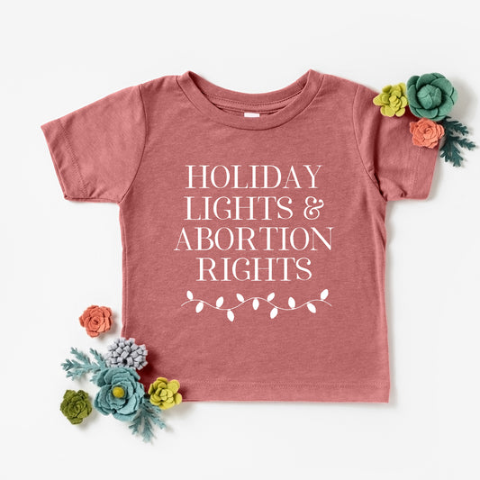 Holiday Lights & Abortion Rights Youth T-Shirt